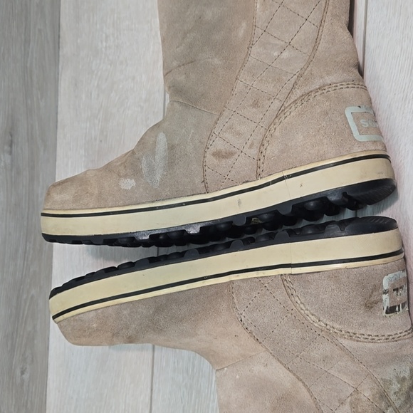 Sorel Women Glacy Pull On Waterproof Outdoor Suede Faux Fur Boots Shoes Sz 9 - Picture 12 of 15